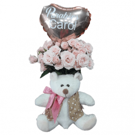 Urso Com Rosas